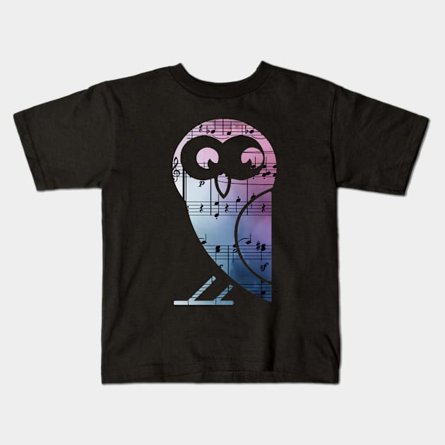 Musical Owl Kids T-Shirt by PhotoArts